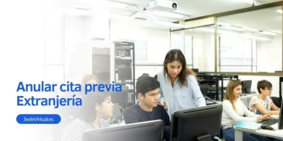 Anular cita previa extranjería