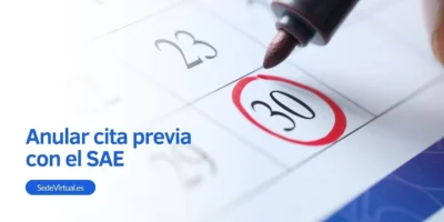 Anular cita previa con el SAE